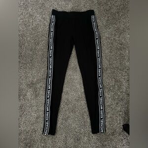 Michael Kors Black Leggings with Logo Tape